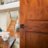 Torrey Venetian Bronze Low Profile Rose Keyed Entry Door Lever Featuring SmartKey Security - Super Arbor