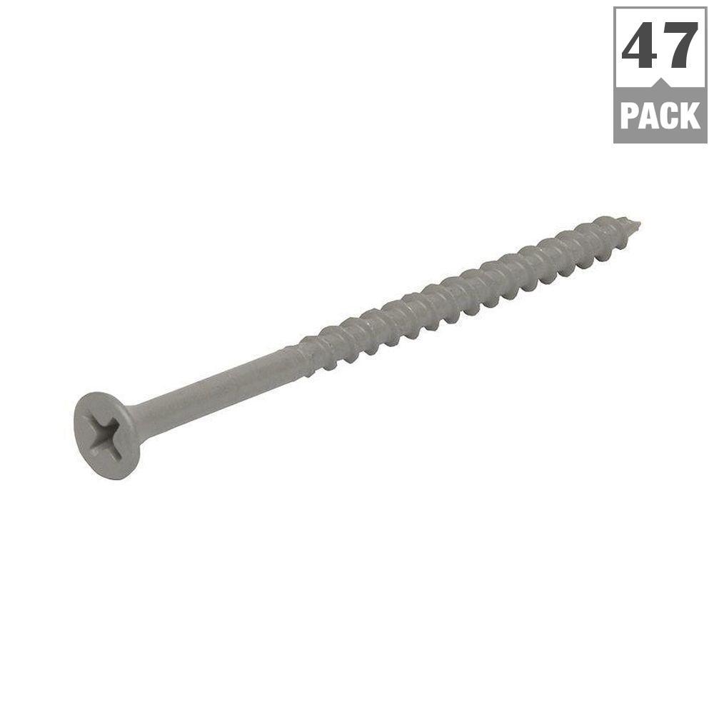 #10 x 4 in. Philips Bugle-Head Coarse Thread Sharp Point Polymer Coated Exterior Screw - Super Arbor