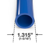 1 in. x 5 ft. Furniture Grade Schedule 40 PVC Pipe in Blue (2-Pack) - Super Arbor