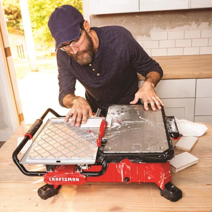 CRAFTSMAN 7-in 30-Amp Tabletop Sliding Table Tile Saw