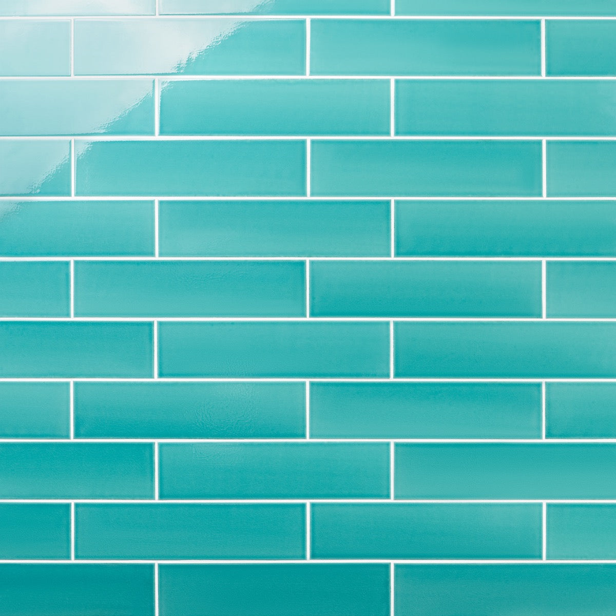 Colorplay Teal Green 4.5x18 Crackled Glossy Ceramic Tile by Lux Tile
