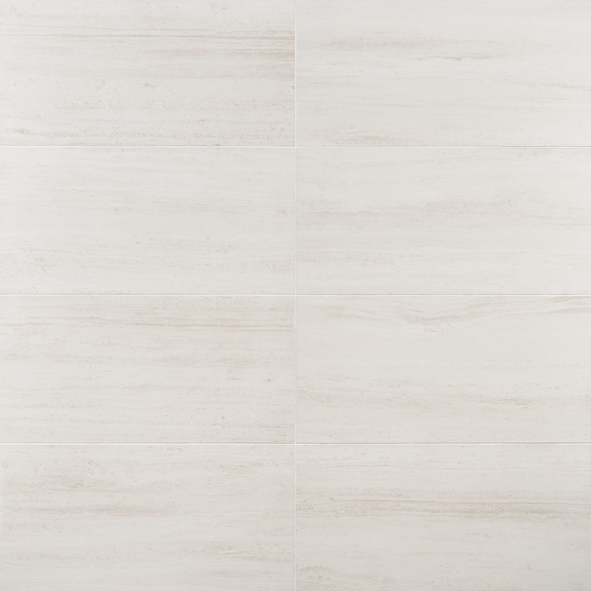 Nashville White 12x24 Travertine Look Matte Porcelain Tile by Lux Tile
