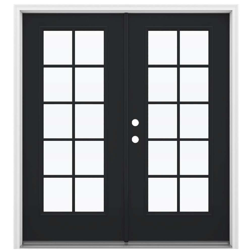 JELD-WEN 72-in x 80-in Steel French, Right-hand inswing – primary product view
