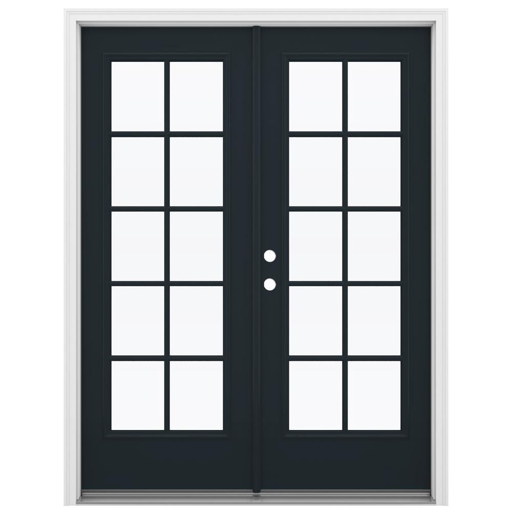 JELD-WEN 60-in x 80-in Steel French, Right-hand inswing – primary product view