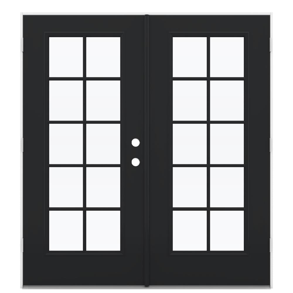 JELD-WEN 72-in x 80-in Steel French, Right-hand outswing – primary product view