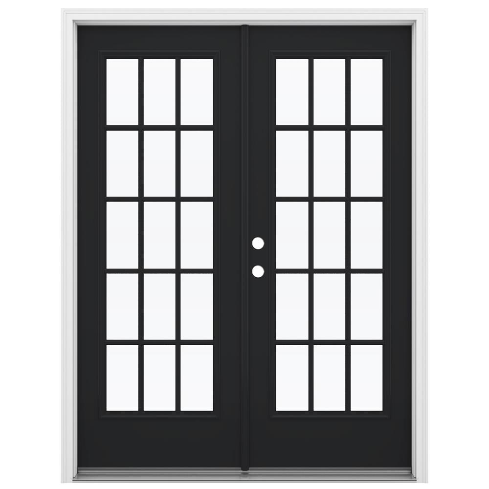 JELD-WEN 60-in x 80-in Steel French, Right-hand inswing – primary product view