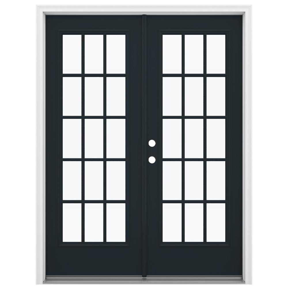 JELD-WEN 60-in x 80-in Steel French, Right-hand inswing – primary product view