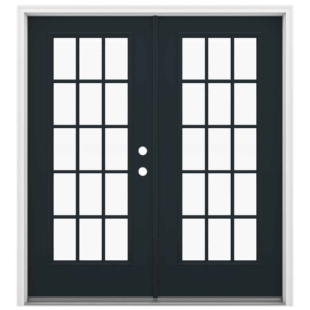JELD-WEN 60-in x 80-in Steel French, Left-hand inswing – primary product view