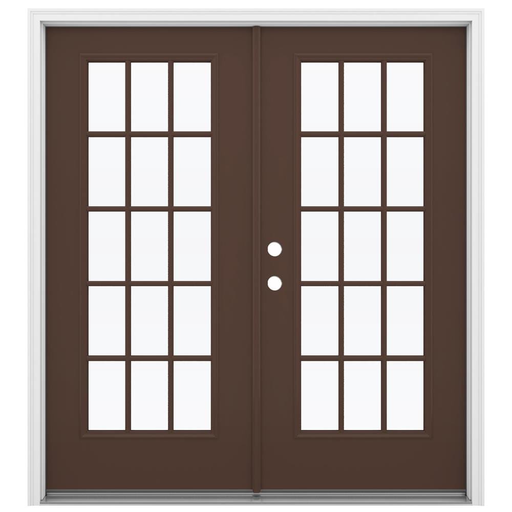 JELD-WEN 72-in x 80-in Steel French, Right-hand inswing – primary product view