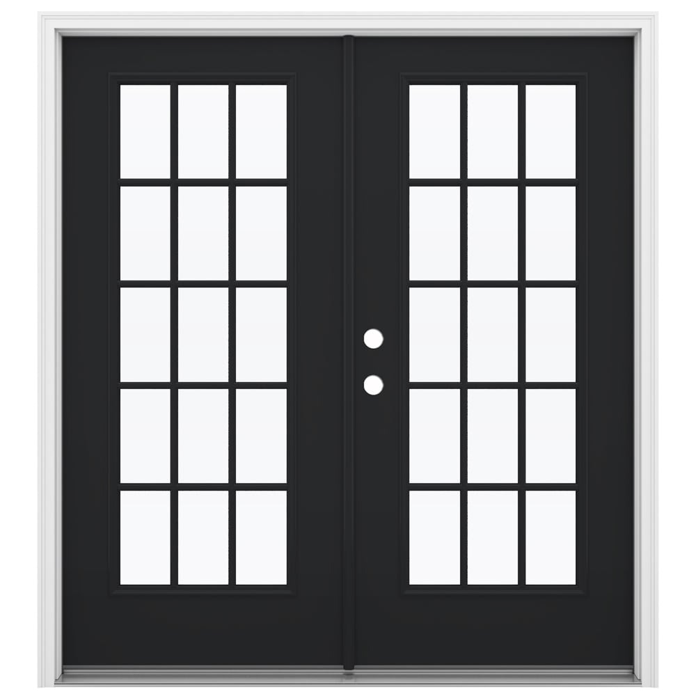 JELD-WEN 72-in x 80-in Steel French, Right-hand inswing – primary product view