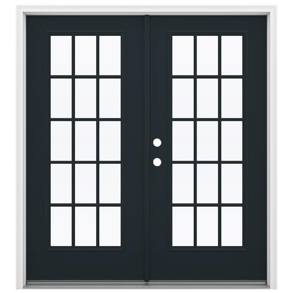JELD-WEN 72-in x 80-in Steel French, Right-hand inswing – primary product view