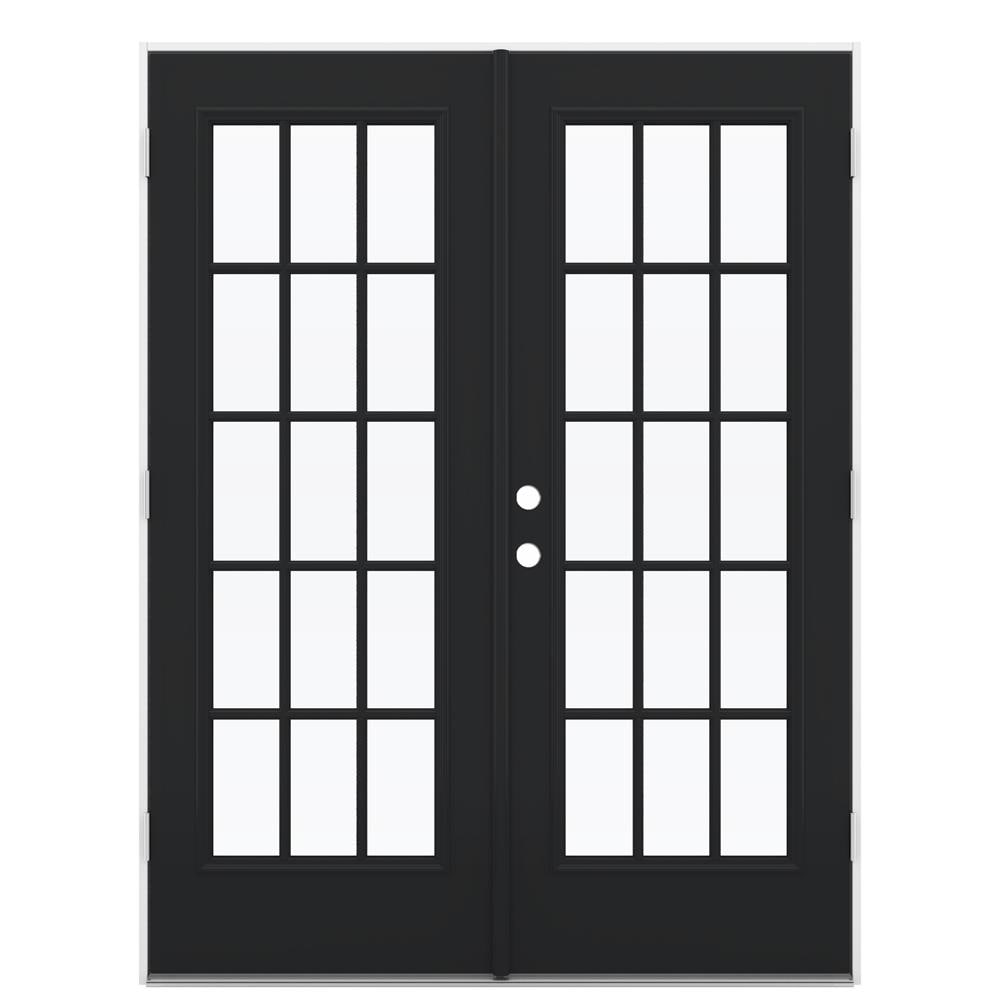 JELD-WEN 60-in x 80-in Steel French, Left-hand outswing – primary product view