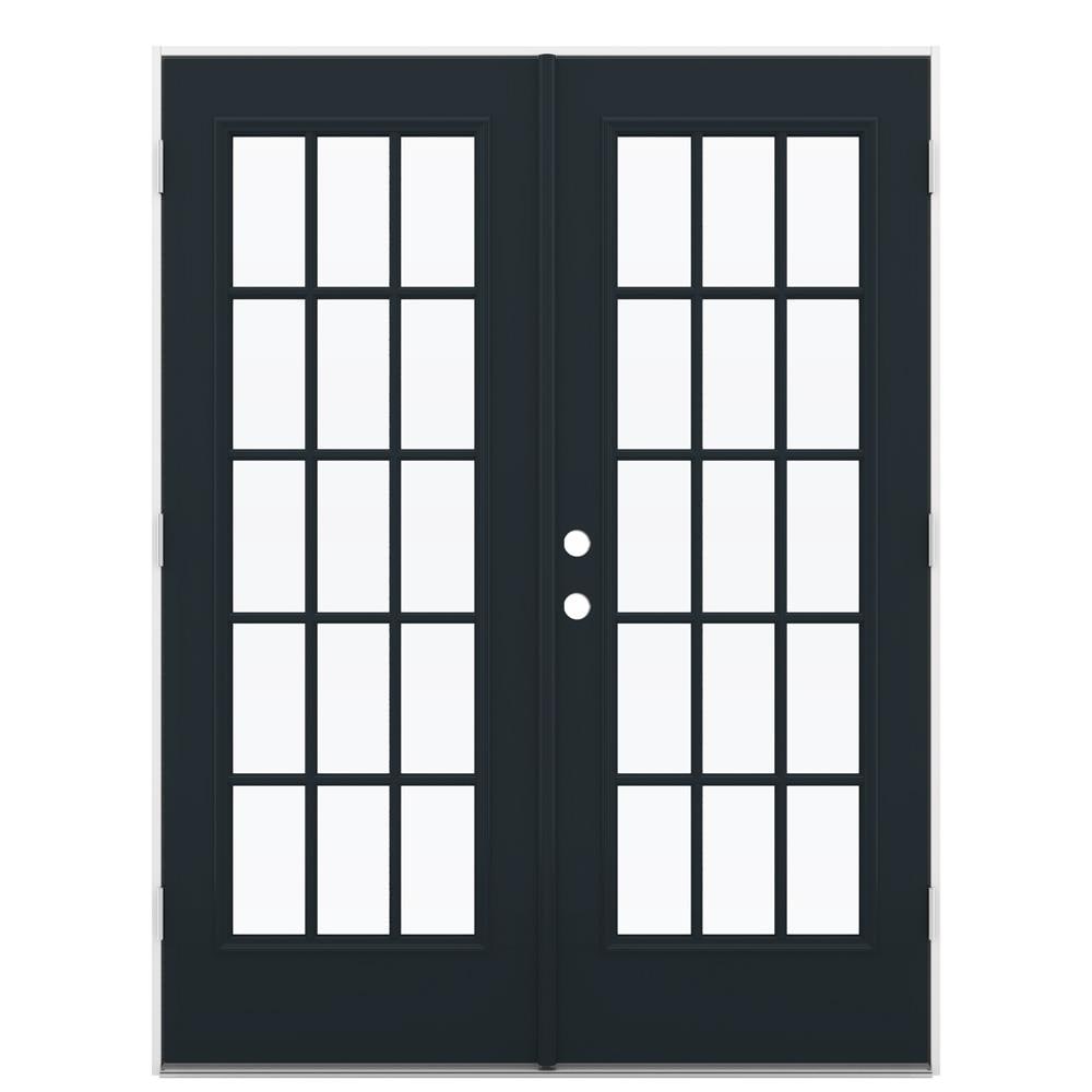 JELD-WEN 60-in x 80-in Steel French, Left-hand outswing – primary product view