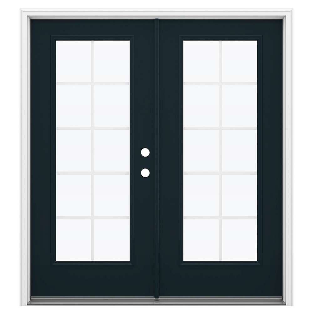 JELD-WEN 72-in x 80-in Steel French, Left-hand inswing – primary product view