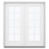 JELD-WEN 72-in x 80-in Steel French, Right-hand inswing – primary product view