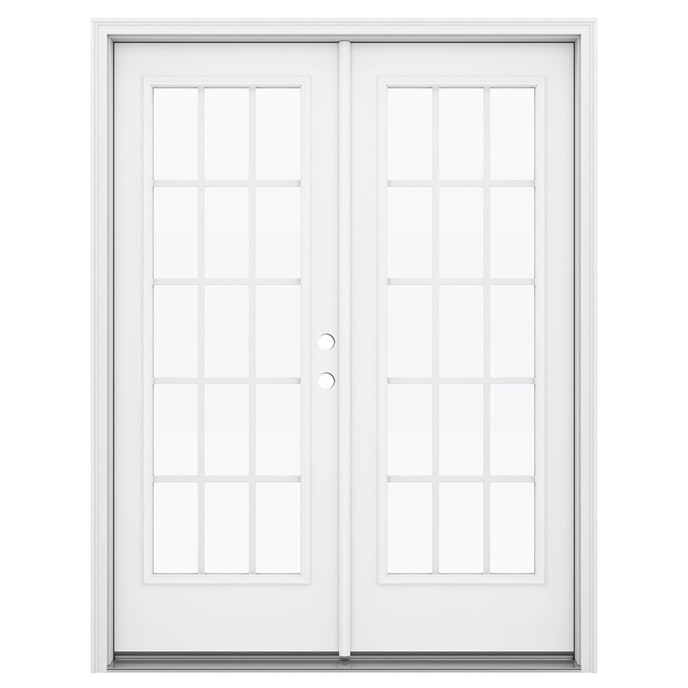 JELD-WEN 60-in x 80-in Steel French, Left-hand inswing – primary product view
