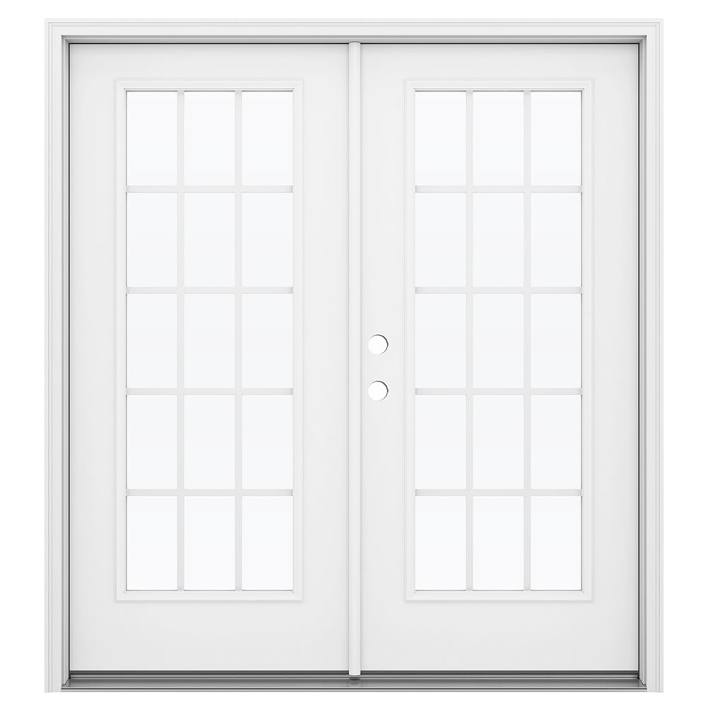 JELD-WEN 72-in x 80-in Steel French, Right-hand inswing – primary product view