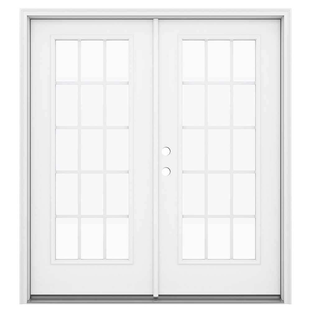JELD-WEN 72-in x 80-in Steel French, Right-hand inswing – primary product view