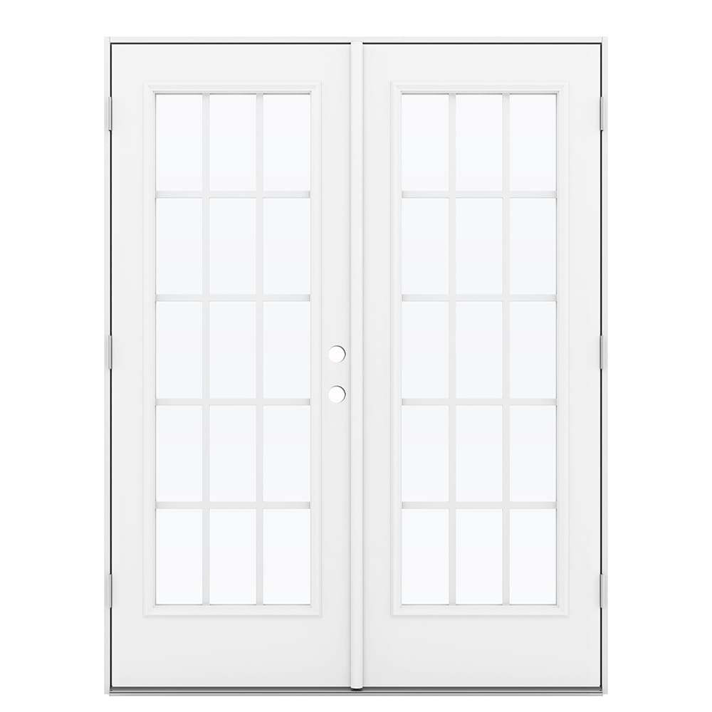 JELD-WEN 60-in x 80-in Steel French, Right-hand outswing – primary product view