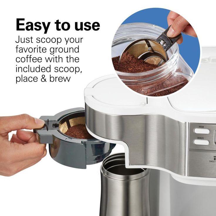 2-Way 12-Cup White Programmable Drip Coffeemaker with Single Serve