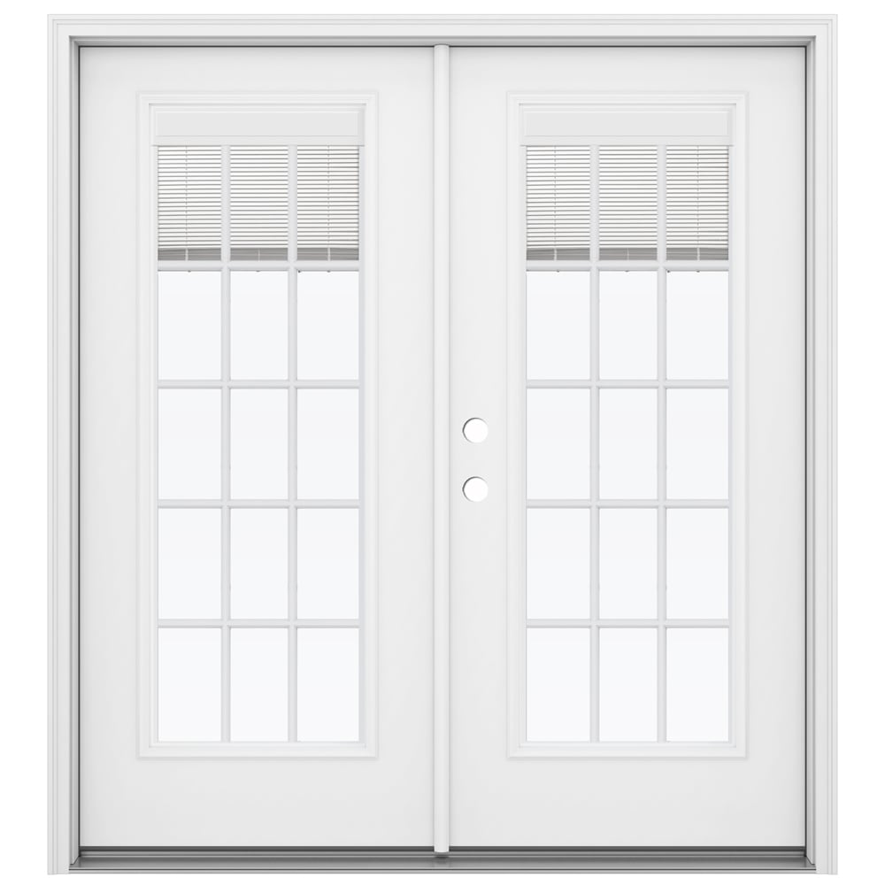 JELD-WEN 72-in x 80-in Steel French, Right-hand inswing – primary product view
