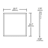 2 ft. x 2 ft. 28-Watt Powder Coated Flat Panel Integrated LED Troffer (4000K) - Super Arbor