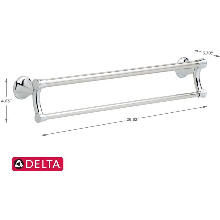 Delta Transitional 24-in Polished Chrome Wall Mount Grab Bar