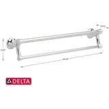 Delta Transitional 24-in Polished Chrome Wall Mount Grab Bar