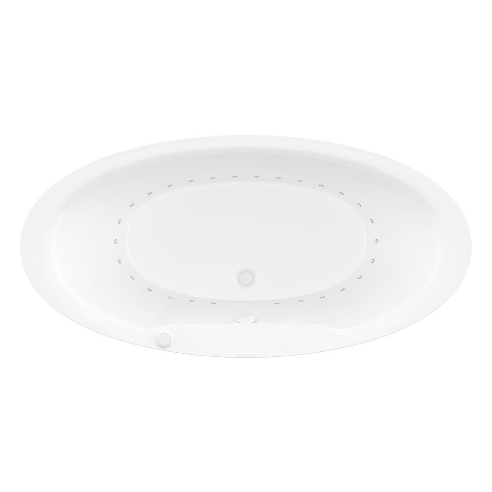 Sunstone 5.7 ft. Acrylic Flatbottom Air Bath Tub in White - Super Arbor