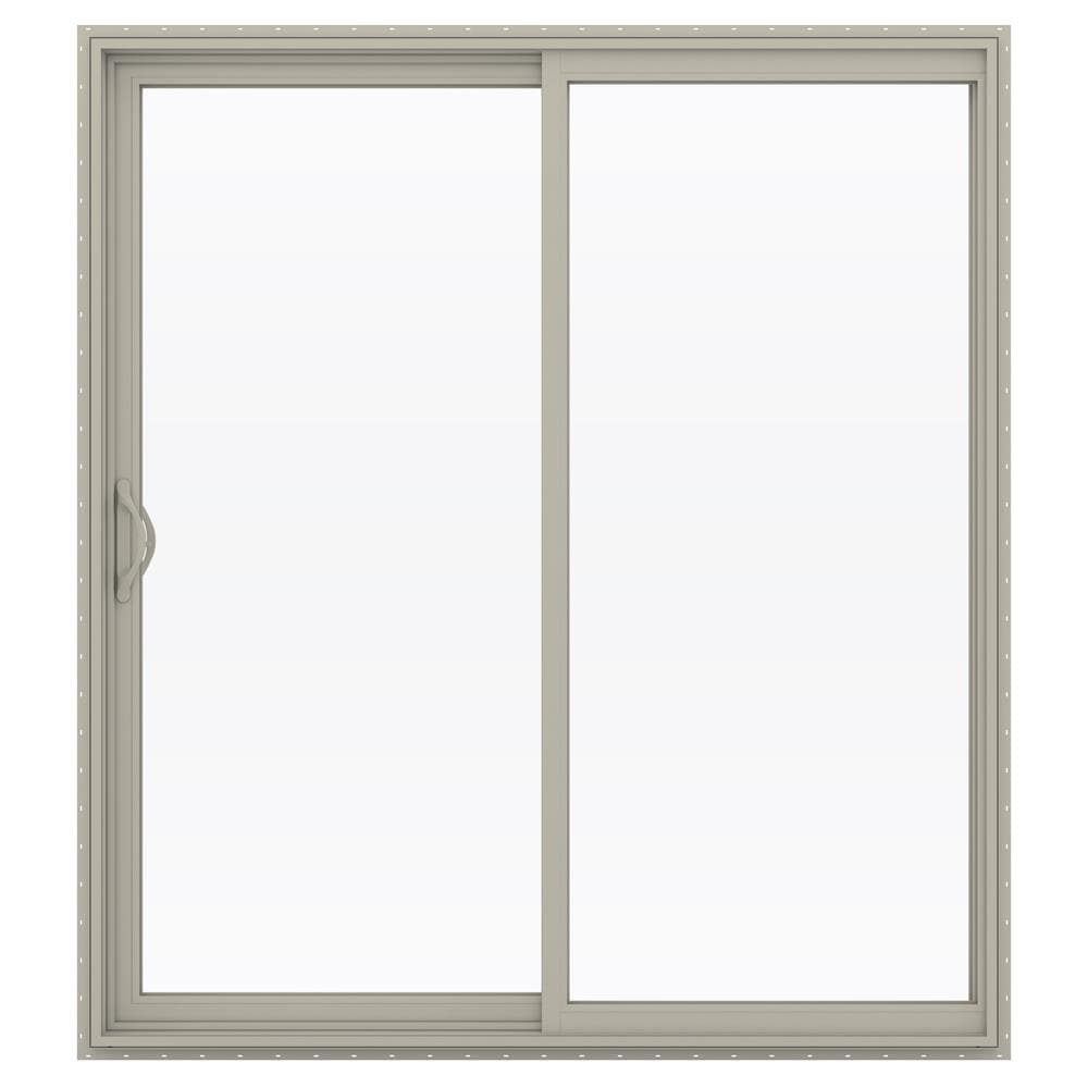 JELD-WEN 72-in x 80-in Vinyl Sliding, Left-hand sliding – primary product view