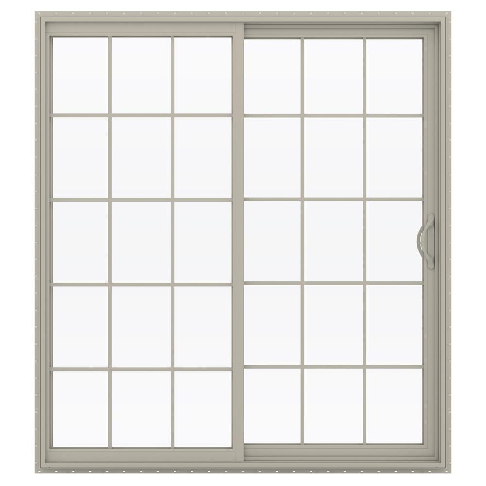 JELD-WEN 72-in x 80-in Vinyl Sliding, Right-hand sliding – primary product view