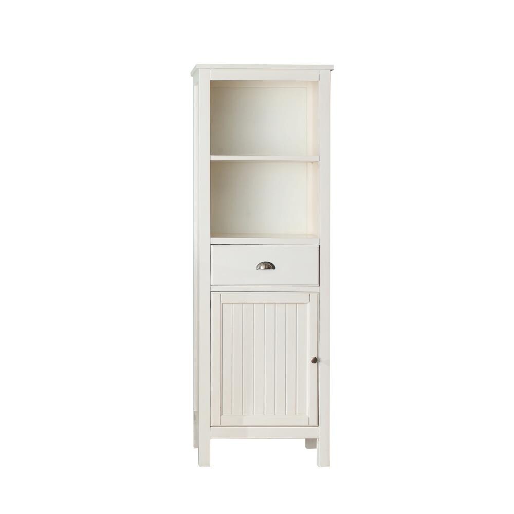 Avanity Hamilton 22-in W x 65-in H x 14.5-in D French White Poplar Freestanding Linen Cabinet