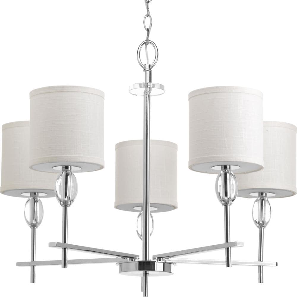 Progress Lighting Status 5-Light Polished Chrome Transitional Chandelier