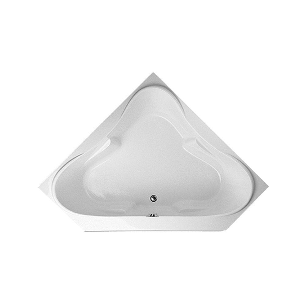 Montgomery 60 in. Corner Drop-in Bathtub in White - Super Arbor