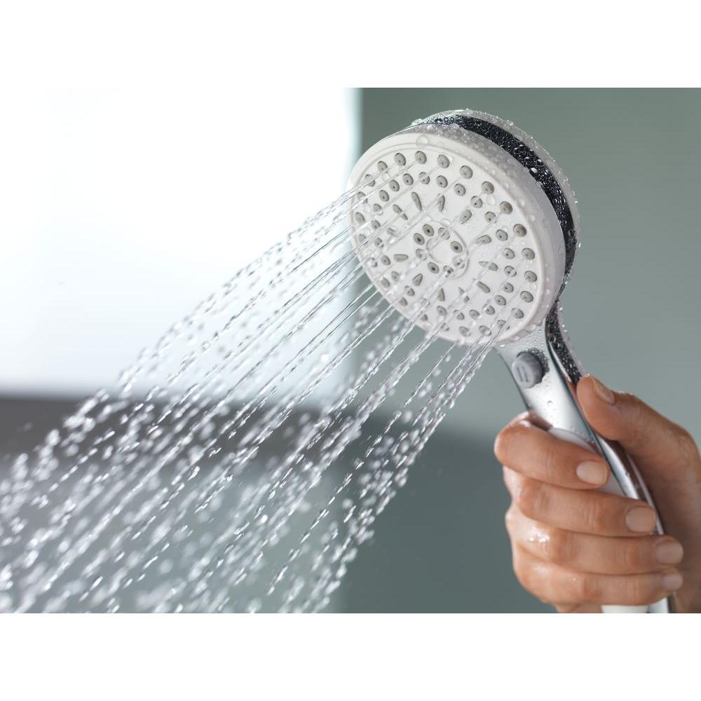 ActivTouch 9-Spray 3.8 in. Single Wall Mount Handheld Shower Head in White - Super Arbor