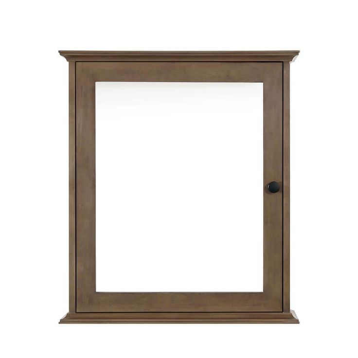 Home Decorators Collection Sonoma 24 in. W x 8 in. D x 27 in. H Rectangular Surface Mount Almond Latte Medicine Cabinet with Mirror