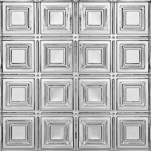 Armstrong Ceilings 24-in x 24-in Metallaire Small Panels Lacquered Steel Metal/Tin 15/16-in Drop Panel Ceiling Tiles - Super Arbor