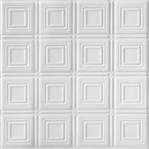 Armstrong Ceilings 24-in x 24-in Metallaire Small Panels Lacquered Steel Metal/Tin 15/16-in Drop Panel Ceiling Tiles - Super Arbor