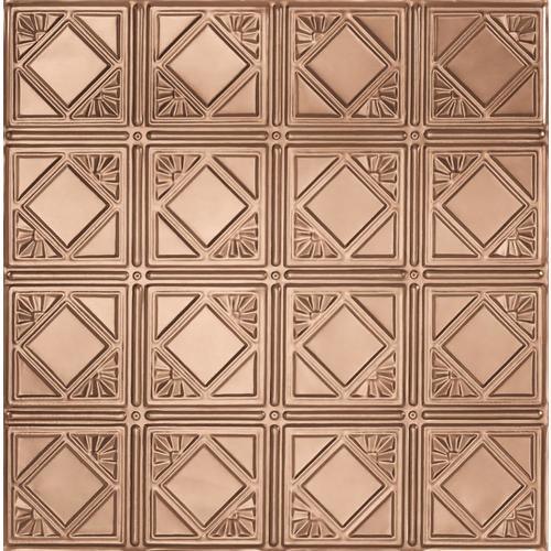 Armstrong Ceilings 24-in x 24-in Metallaire Fans Chrome Metal/Tin 15/16-in Drop Panel Ceiling Tiles - Super Arbor