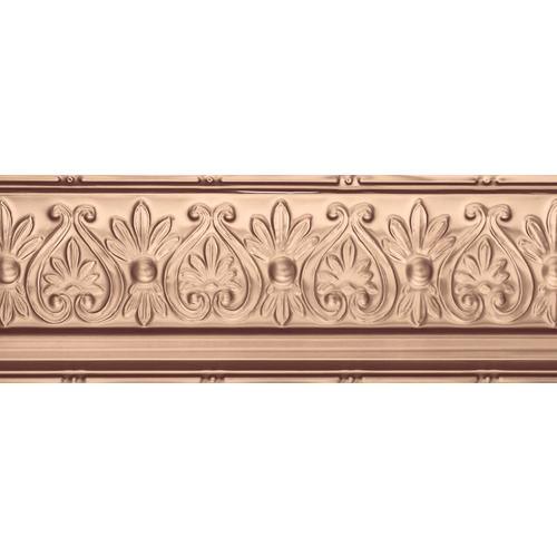 Armstrong Ceilings Metallaire Floral Cornice 4-ft White Metal Crown Ceiling Grid Trim - Super Arbor