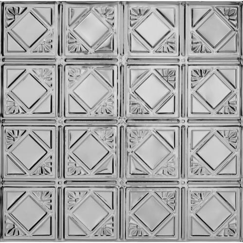 Armstrong Ceilings 24-in x 24-in Metallaire Fans Chrome Metal/Tin 15/16-in Drop Panel Ceiling Tiles - Super Arbor