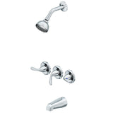 Project Source Everfield 3-Handle Tub and Shower Faucet with Valve, Polished Chrome (1.75 GPM)