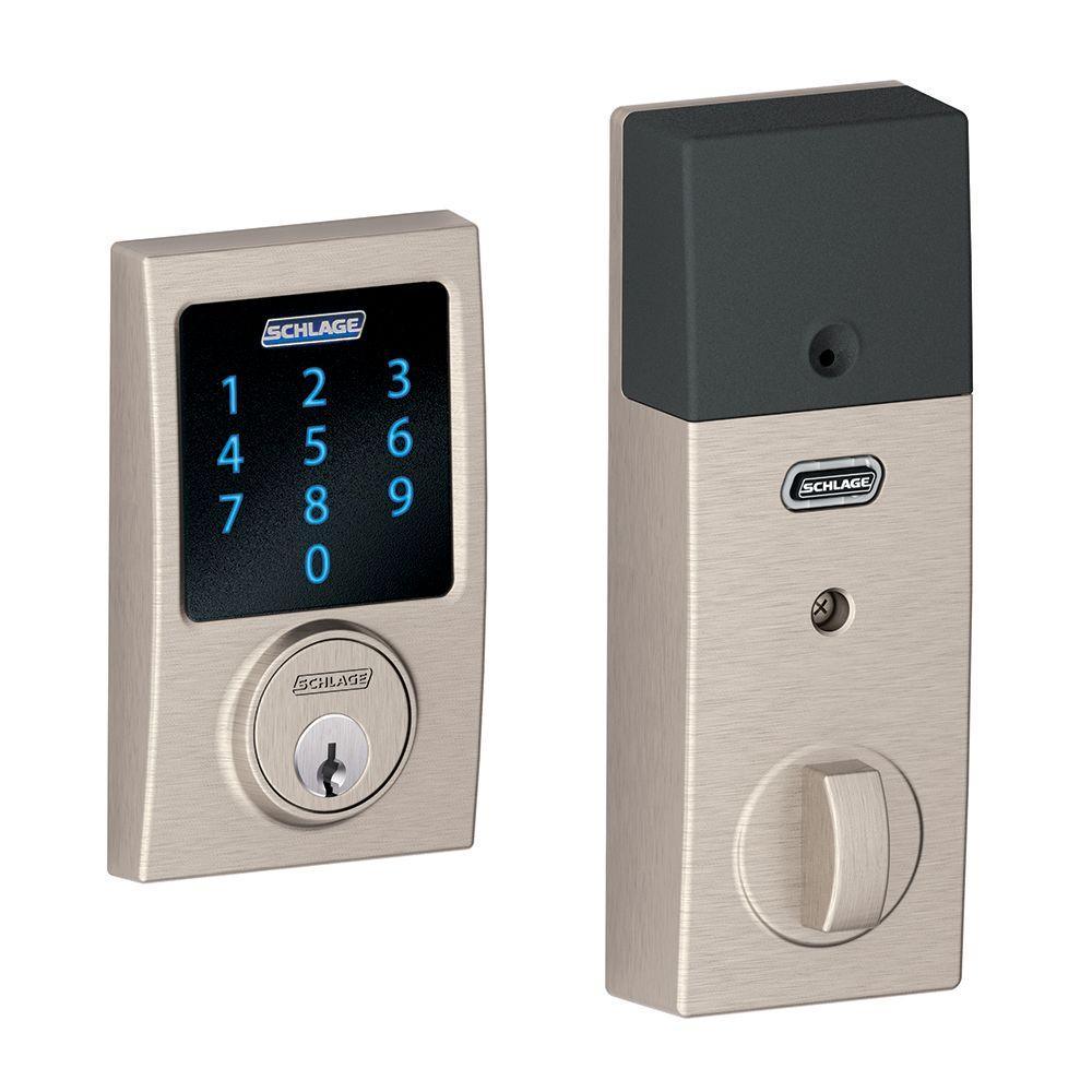 Century Matte Black Connect Smart Door Lock with Alarm - Super Arbor