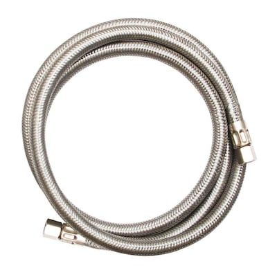 EASTMAN 5-ft 1/4-in Compression Inlet x 1/4-in Compression Outlet Stainless Steel Ice Maker Connector