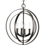 Progress Lighting Equinox 4-Light Antique Bronze Transitional Chandelier, 16-in W x 18.375-in H