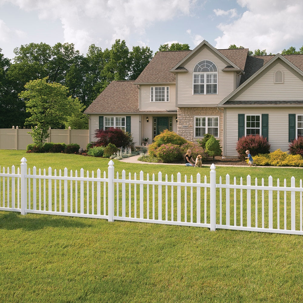 Freedom 5-in W x 5-in L White Vinyl Fence Post Cap- Fits Common Post Measurement: 5-in x 5-in