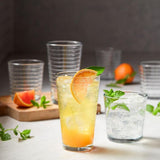 Hoops 16-Piece Glass Tumbler Set