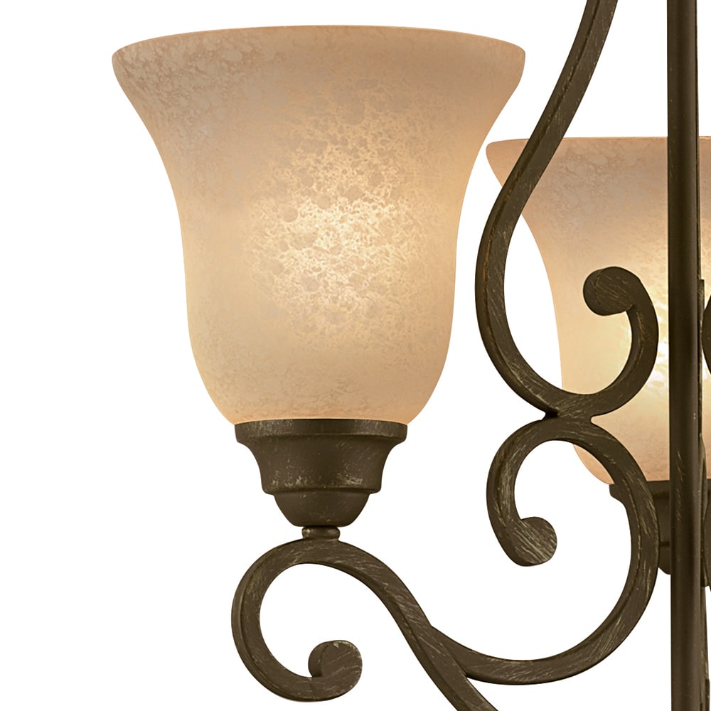 Portfolio Linkhorn 3-Light Iron Stone Vintage Chandelier, 24.5-in H x 20-in Dia
