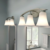 Portfolio Lyndsay 23-in 3-Light Satin Nickel Transitional Vanity Light Bar