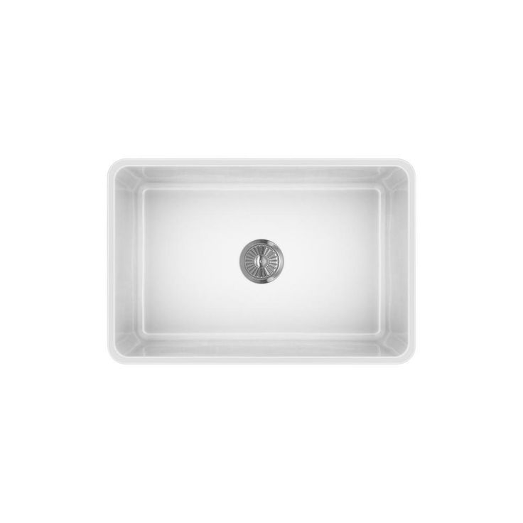 La Toscana Farmhouse Apron-Front Fireclay 27 in. Single Basin Kitchen Sink in White